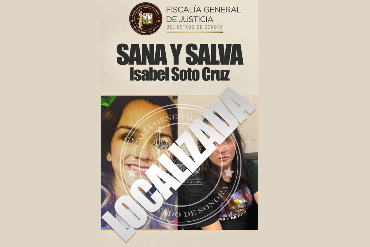 Localizan a Isabel Soto "sana y a salvo", reporta Fiscalía