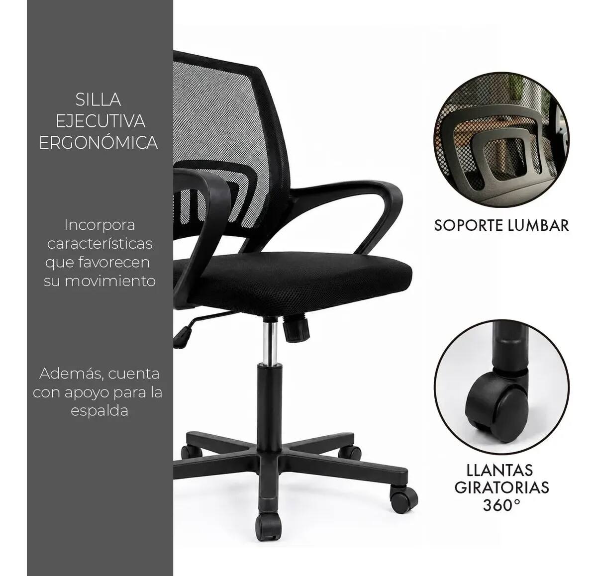 Silla ejecutiva ergonómica para oficina | Mercado Libre