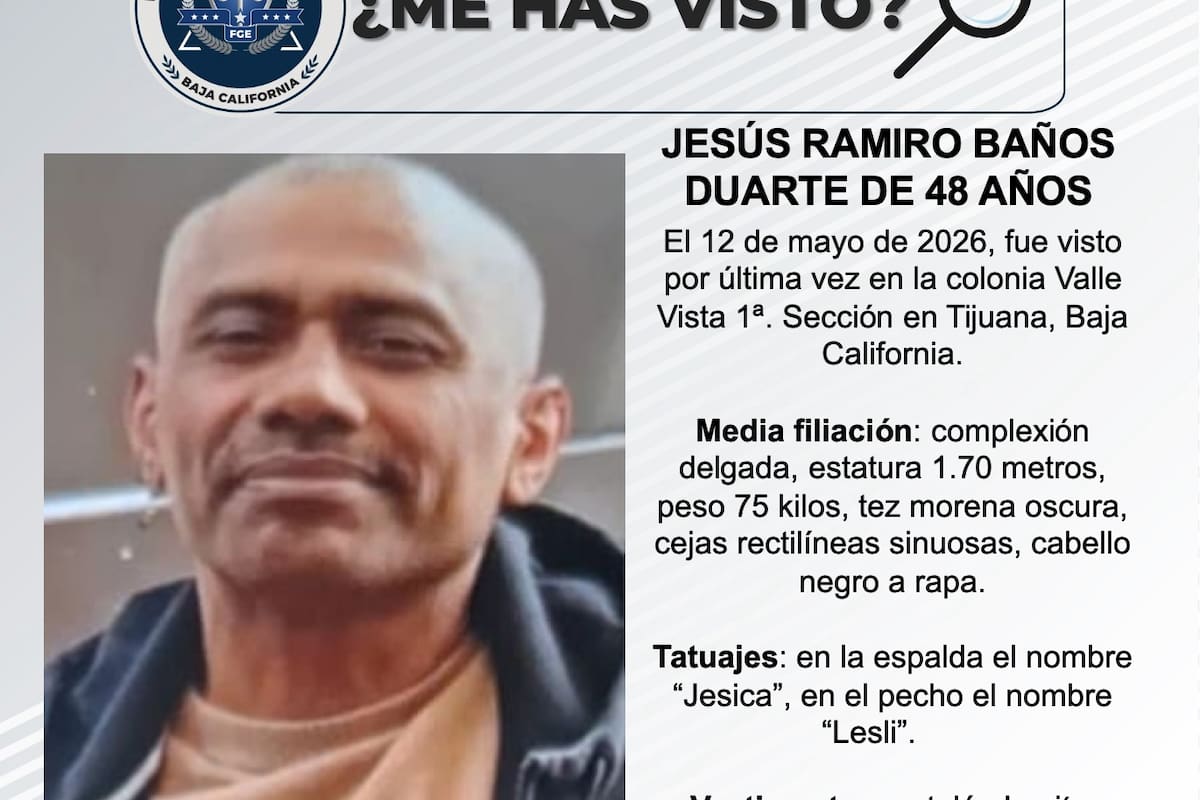 Se busca a Jesús Ramiro Baños Duarte de 48 años