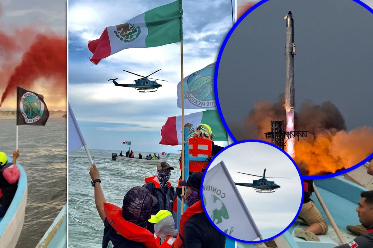 “SpaceX está explotando cohetes en tierra mexicana”: Activistas ambientalistas protestan lanzamiento de Elon Musk en aguas de Tamaulipas y denuncian intimidación de helicópteros estadounidenses
