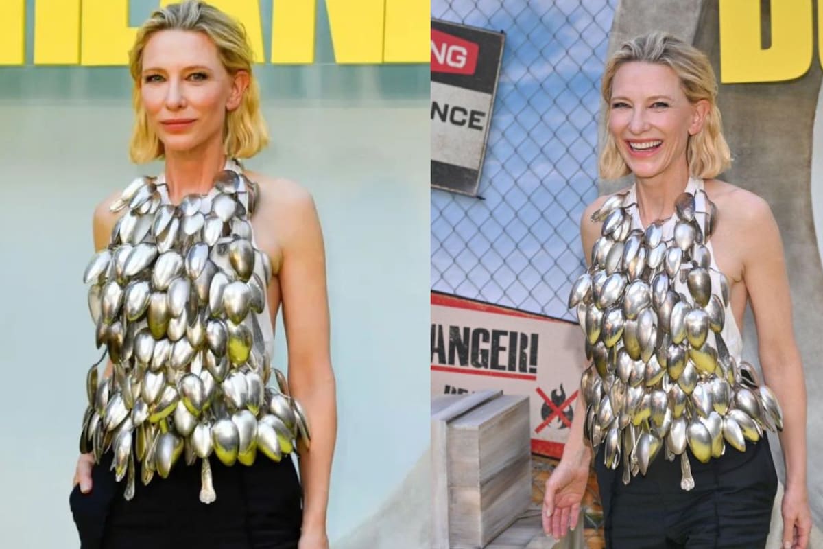 Cate Blanchett luce un top hecho con 102 cucharas en la premiere de ‘Borderlands’