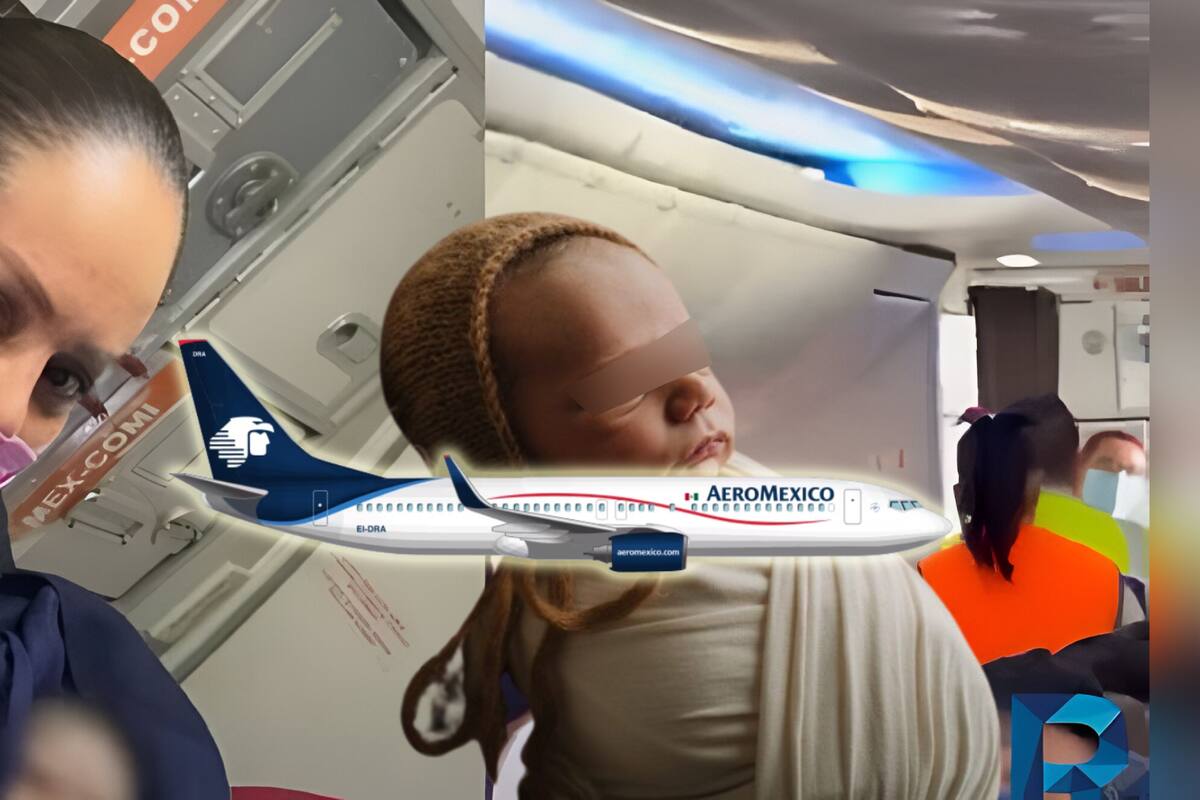 Bebé nace en vuelo Aeroméxico y gozará de 90 regalos de la aerolínea