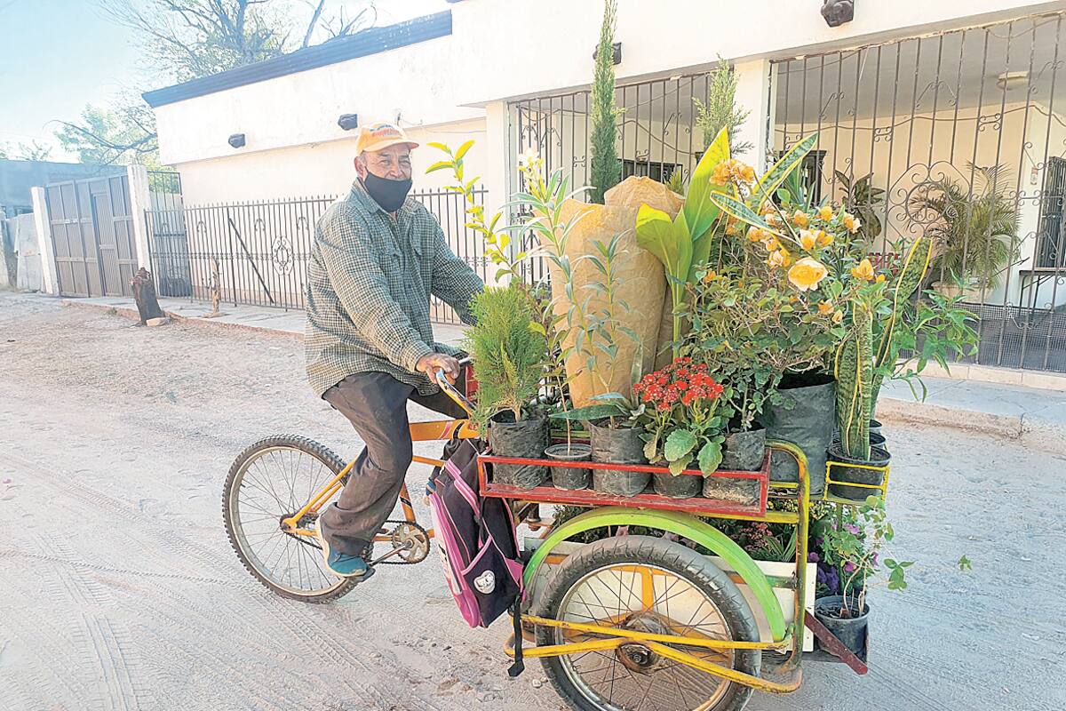 Debido a un accidente, deja la albañilería y se dedica a venta de plantas