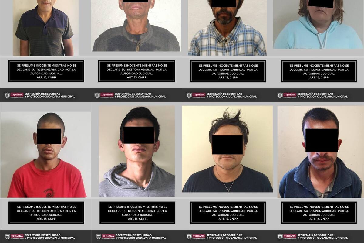 Detienen a ocho por posesión de droga en Tijuana