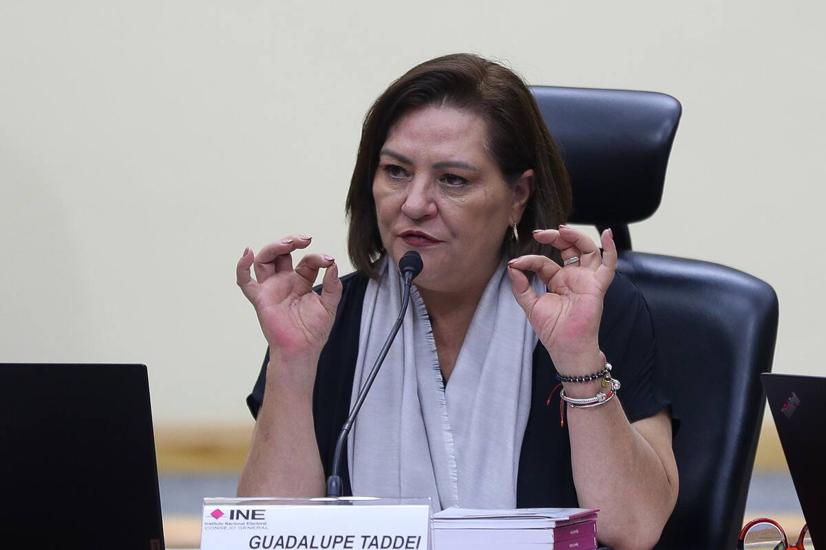 VIDEO: Denuncian que Taddei, presidenta del INE, se saltó la fila para votar