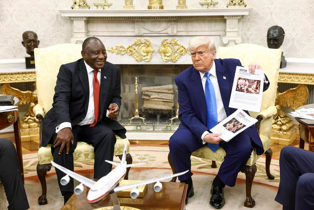 Trump y el presidente sudafricano chocan sobre si existe un genocidio contra los blancos. | Crédito: EFE