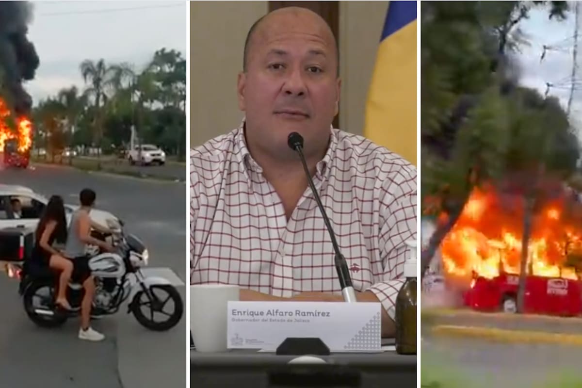 VIDEO: Enrique Alfaro confirma deceso y 5 detenidos por “narcobloqueos”, enfrentamientos y quema de vehículos en Guadalajara