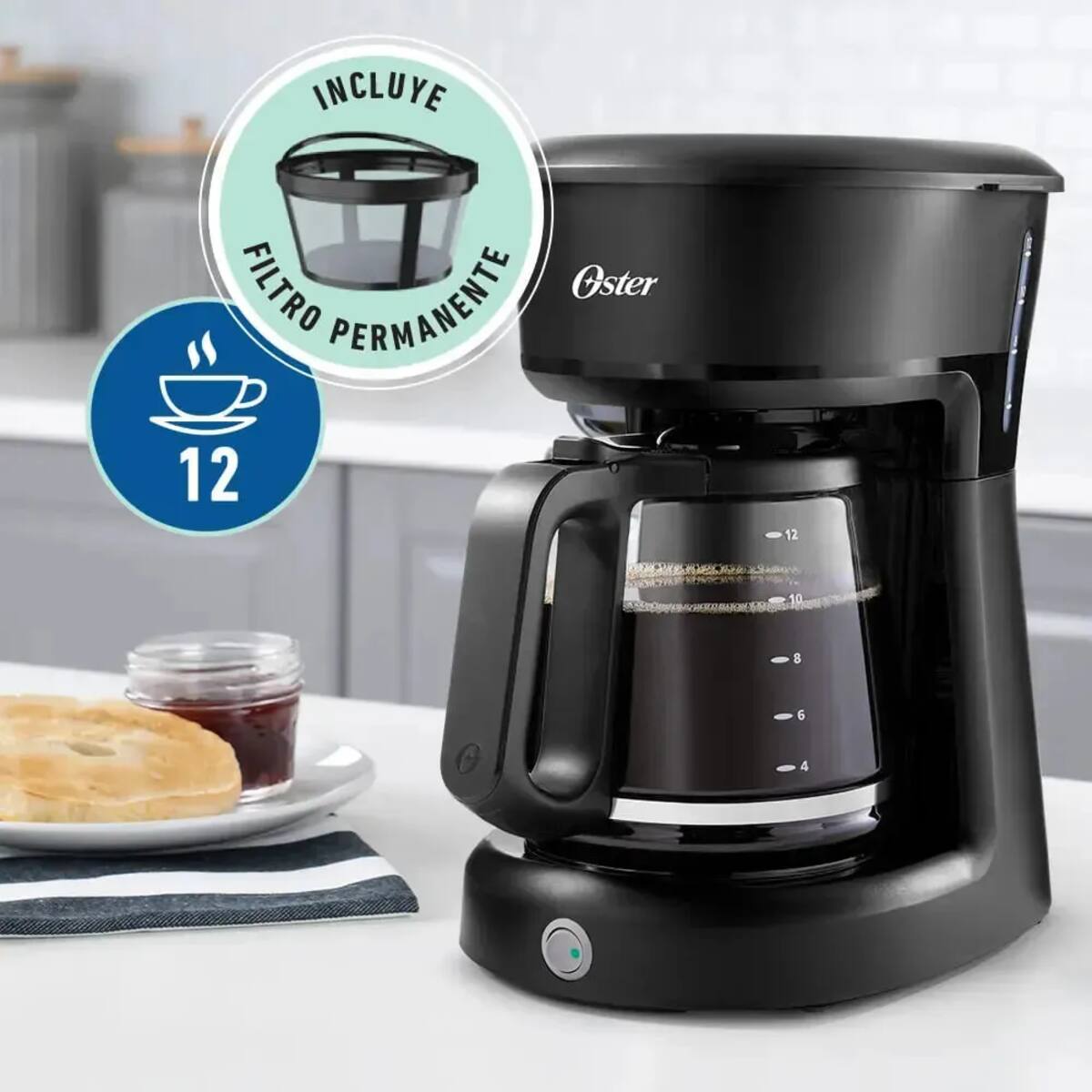 Cafetera de goteo de 12 tazas marca Oster | Mercado Libre