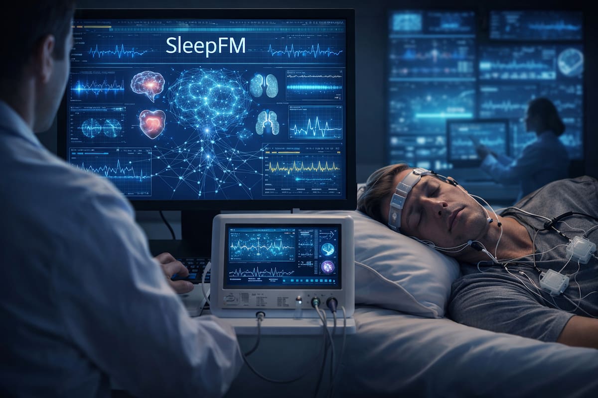 Un estudio publicado en Nature Medicine detalla cómo el modelo SleepFM fue entrenado con casi 600 mil horas de registros de polisomnografía para relacionar patrones de sueño con el riesgo futuro de enfermedades.