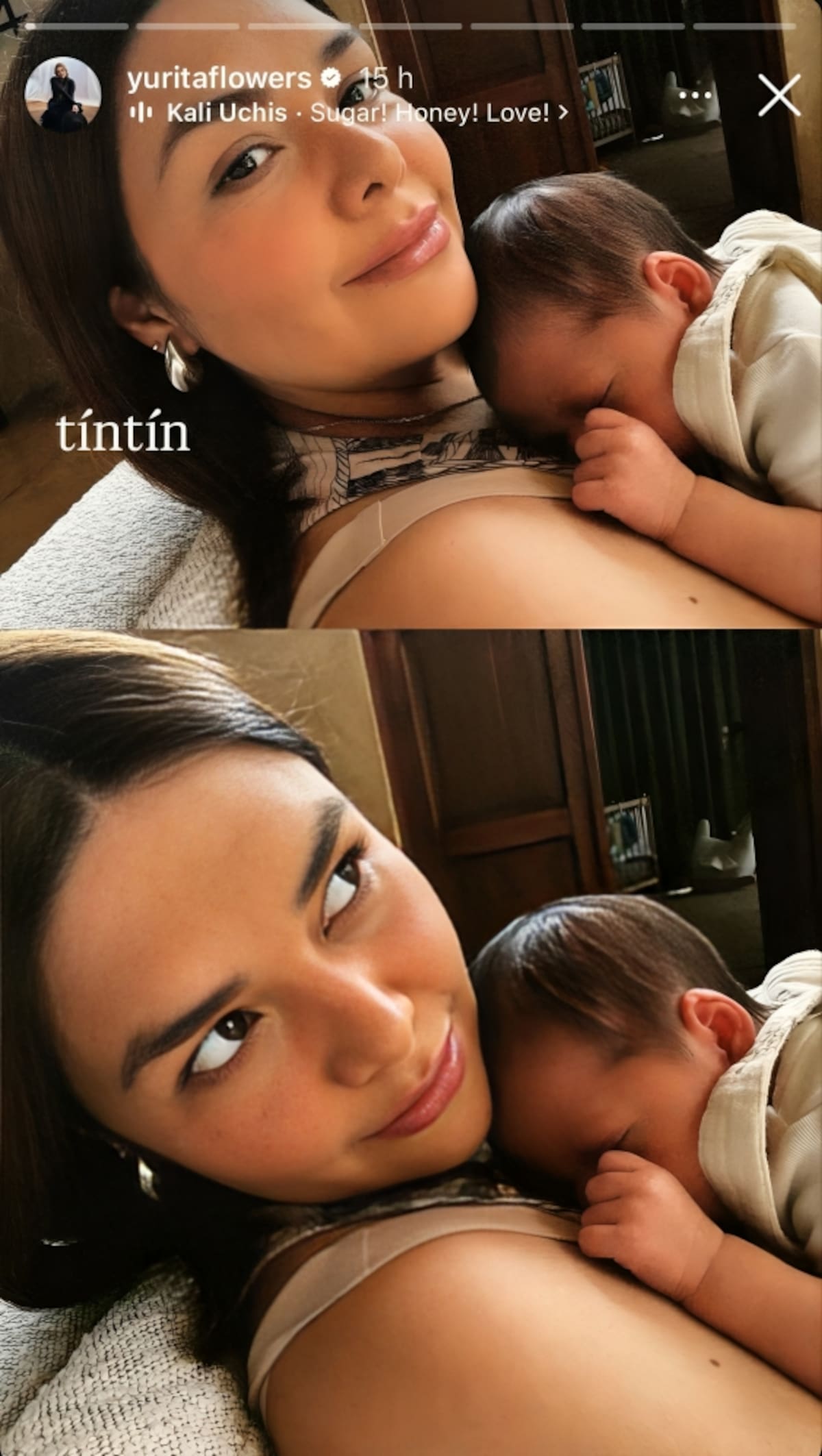 Yuridia enternece con fotos inéditas de su bebé Noah | Captura de pantalla