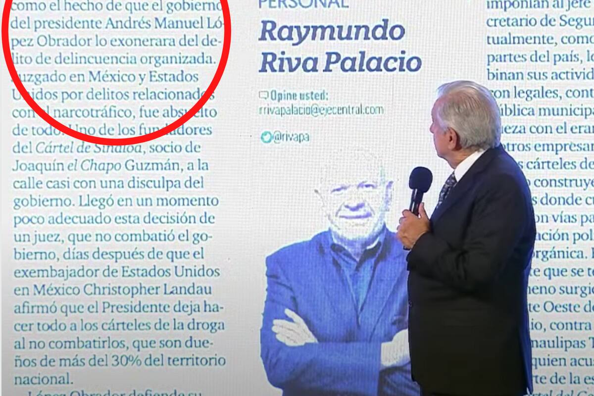 AMLO exhibe al columnista Raymundo Riva Palacio por culparle y dar por hecho liberación de “El Güero Palma” y le ironiza como ganador de un premio Óscar
