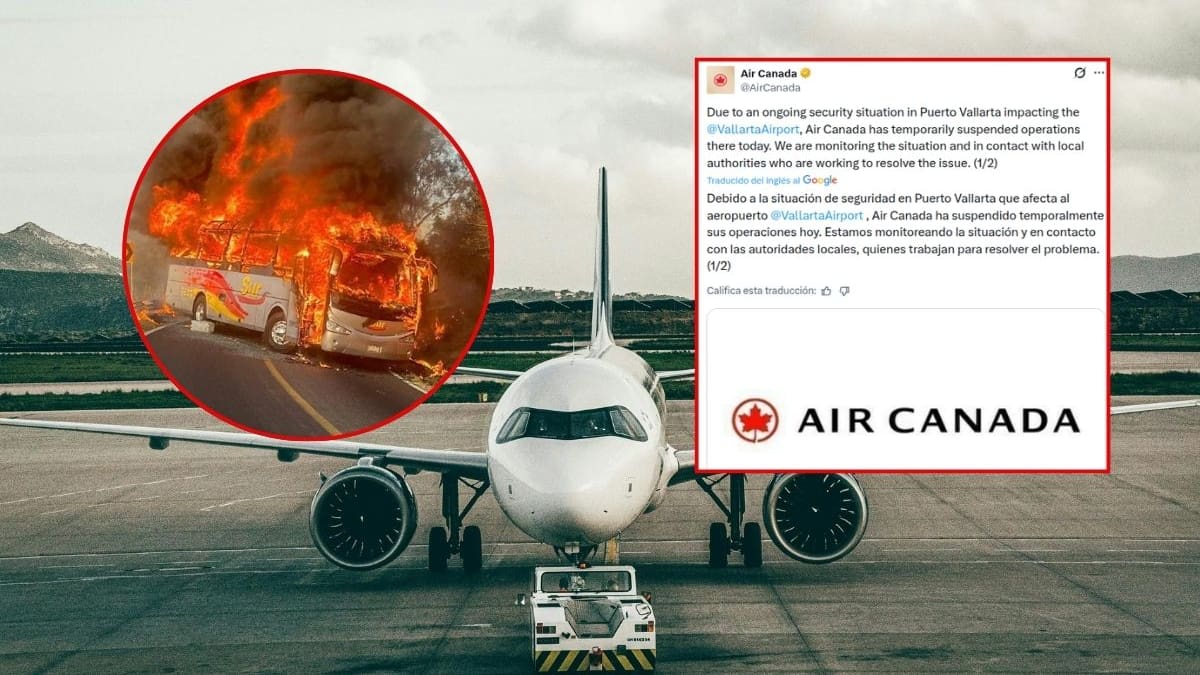 Air Canada y Volaris suspenden temporalmente sus operaciones en Puerto Vallarta, Jalisco, tras violencia desatada por el abatimiento de “El Mencho”