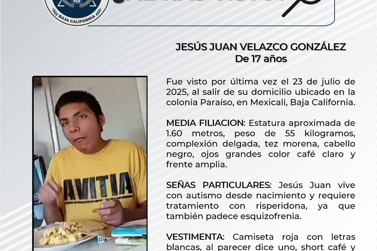Solicitan ayuda para localizar a Jesús Juan Velazco González