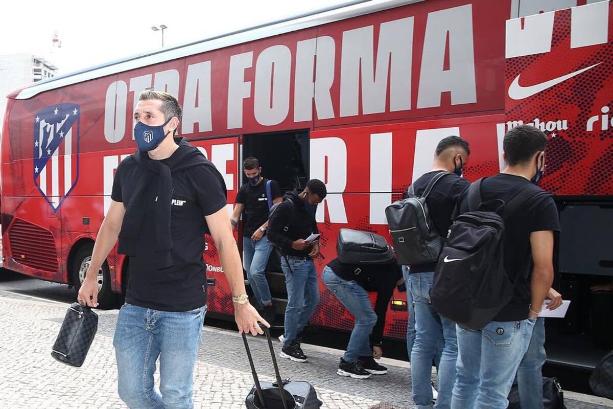 Héctor Herrera y el Atlético de Madrid llegan a Lisboa listos para jugar Champions