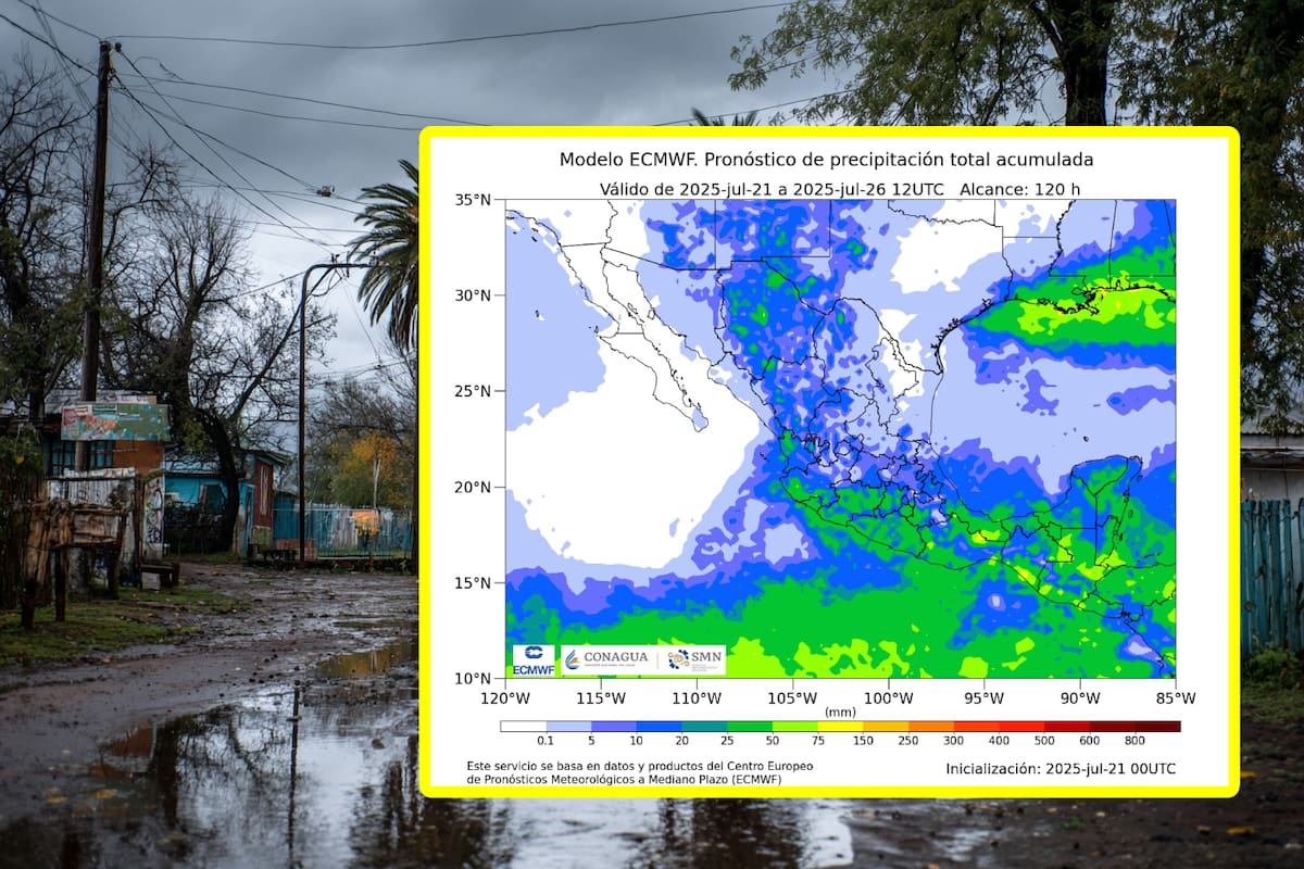 Las ciudades más afectadas por el monzón mexicano donde se esperan fuertes lluvias para el miércoles y jueves