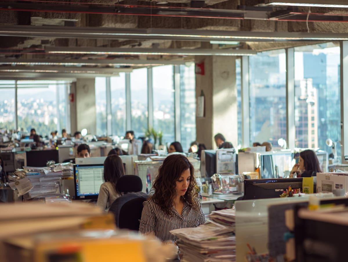 Trabajadores de oficina.