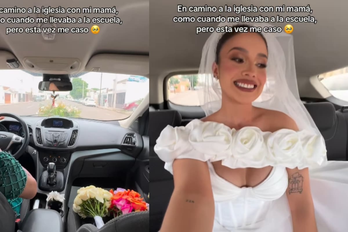 Ahora, en lugar de la escuela me lleva a mi boda: joven muestra cómo su madre la condujo a la Iglesia donde se casaría