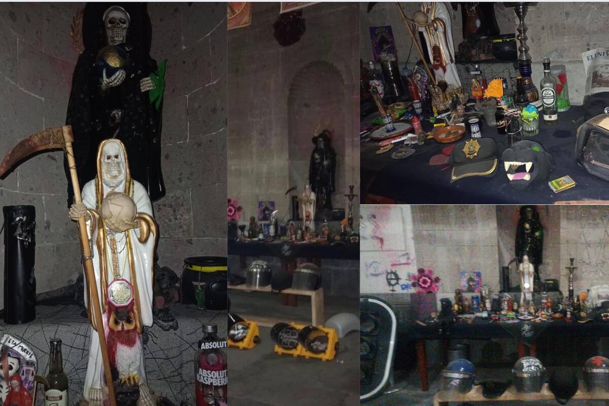 Hallan altar a la Santa Muerte en el edificio de la CNDH