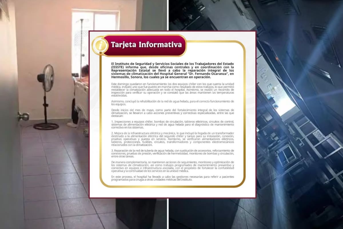 Hospital “Dr. Fernando Ocaranza” de Hermosillo ya tiene aire acondicionado funcionando tras reparación de equipos chiller y red de agua helada