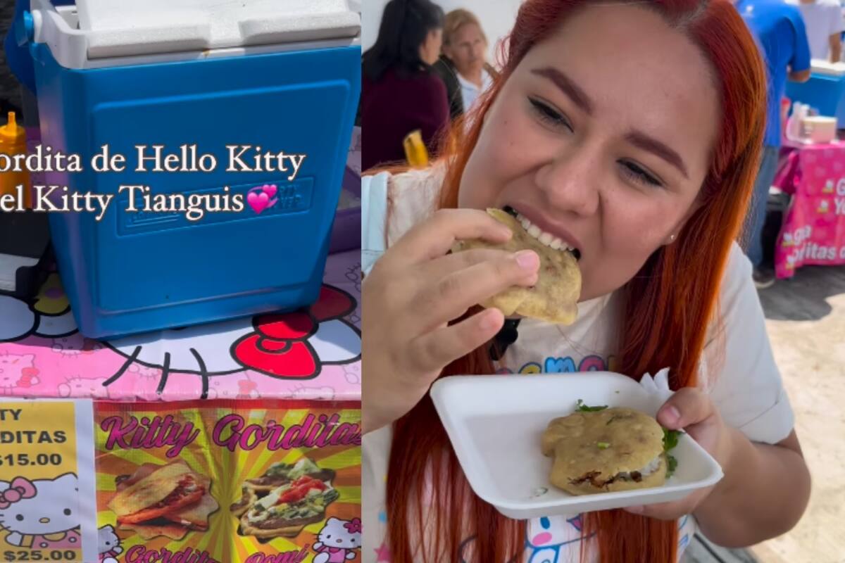 Gorditas con forma de Hello Kitty se vuelven virales: están a la venta en el tianguis de CDMX