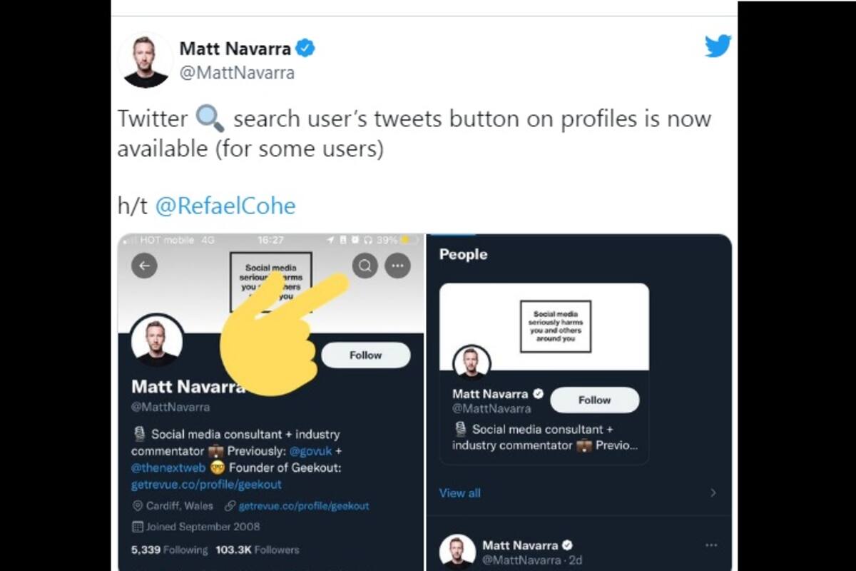 Twitter introduce función que facilita buscar tuits de una cuenta especifica