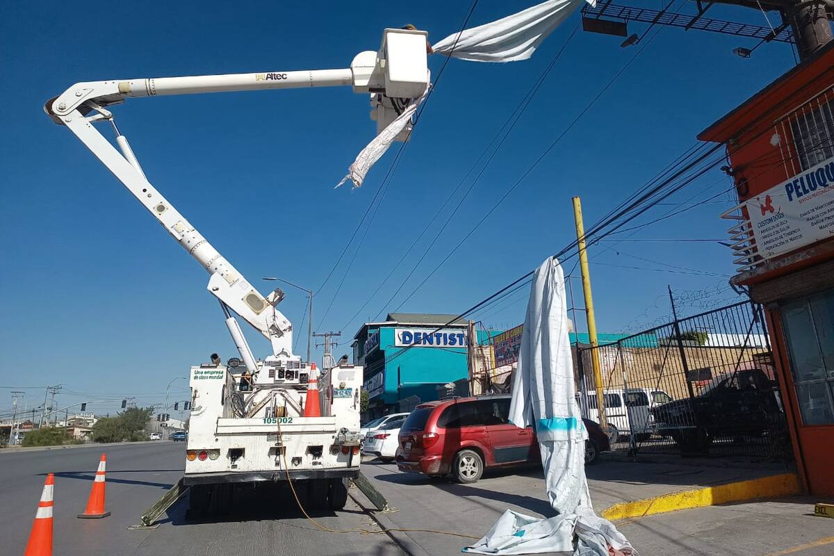 Restablece CFE suministro eléctrico a 100% de los usuarios afectados por rachas de viento