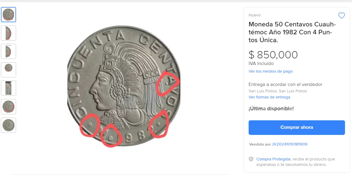 En sitios de Internet se venden monedas en hasta 850 mil pesos