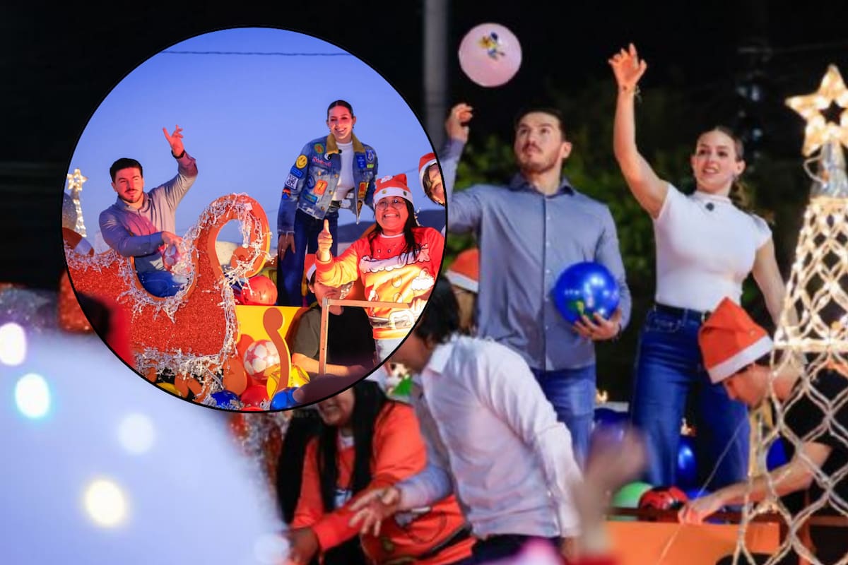 Así fue el desfile navideño de Samuel García y Mariana Rodríguez en Santa Catarina para impulsar la convivencia familiar y el turismo local