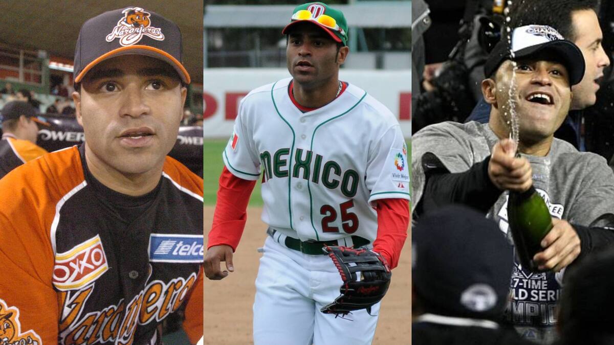 Jerry Hairston Jr. con los Naranjeros de Hermosillo en 2006. | Con la Selección Mexicana en el Estadio Héctor Espino en el 2009. | Celebrando con los Yankees el campeonato de la Serie Mundial 2009.