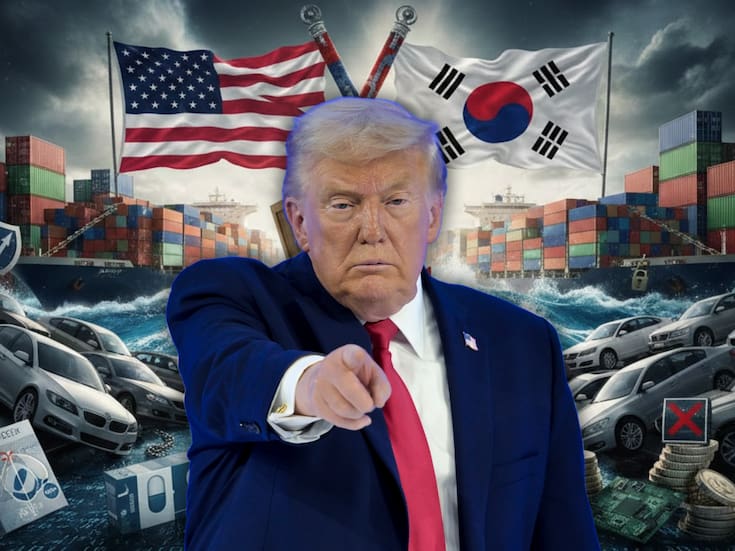 Trump amenaza con subir de 15% a 25% los aranceles a autos, madera y medicamentos de Corea del Sur por retraso legislativo