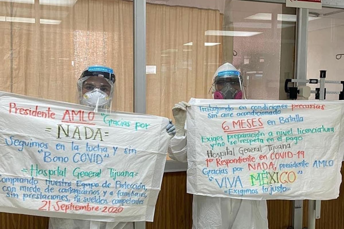 Trabajan bajo protesta empleados del Hospital General de Tijuana