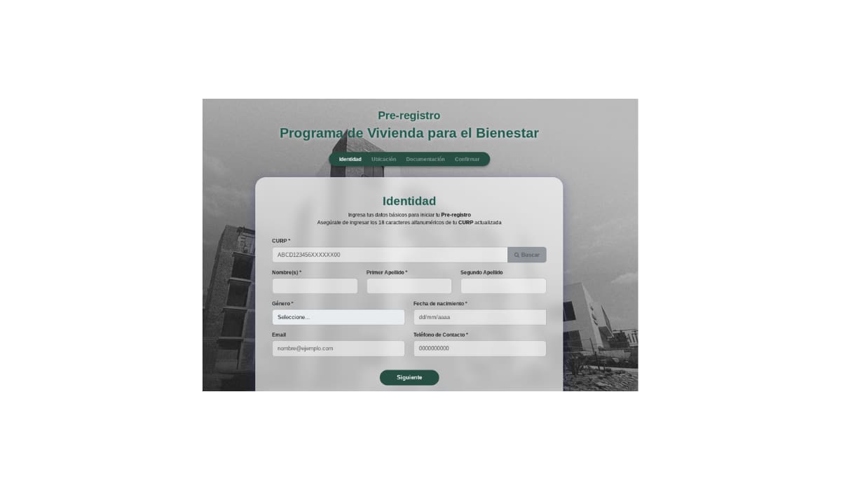 Imagen tomada de sistemaintegraloperativo.conavi.gob.mx:9090/Levantamiento/PVB