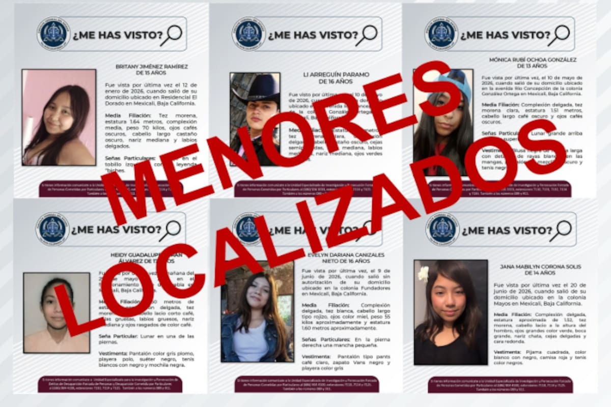 Localizan a seis menores reportados como desaparecidos en Mexicali