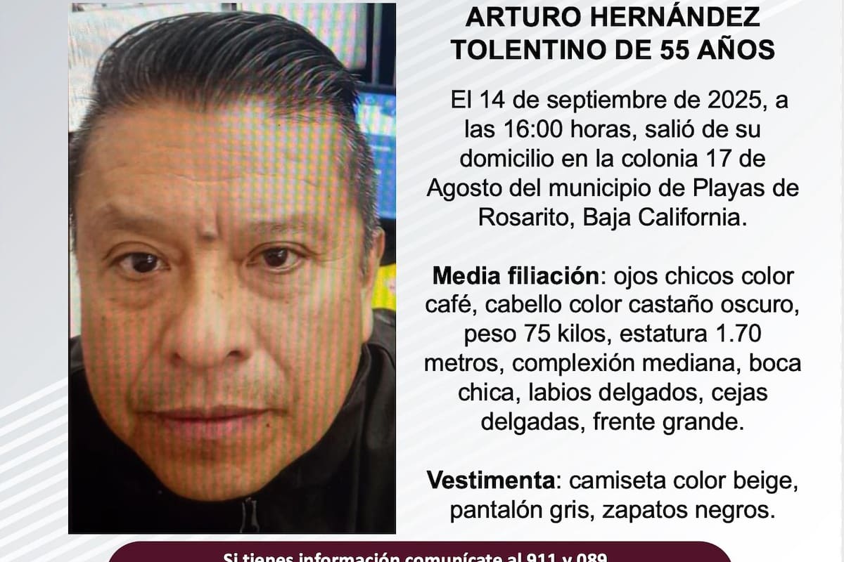 Se busca a Arturo Hernández Tolentino