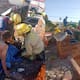 Hombre intentó entrar a una casa y quedó atorado en chimenea