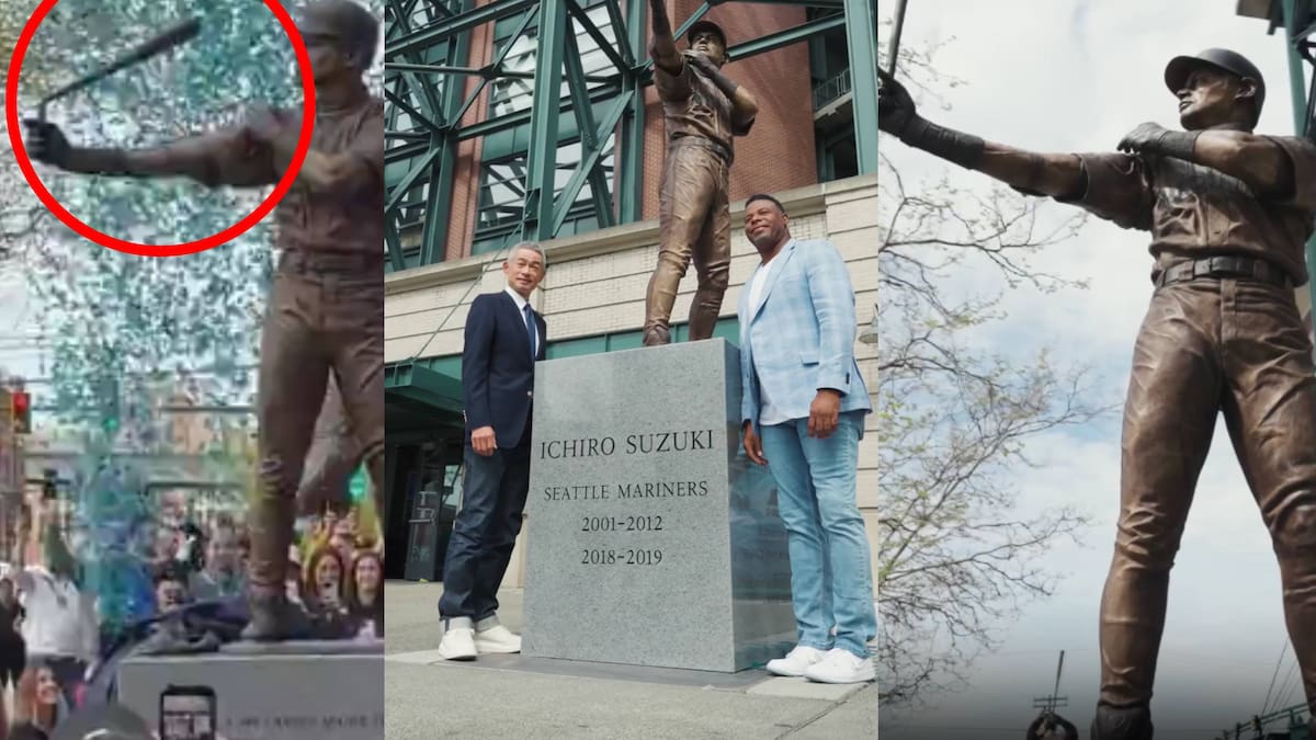 VIDEO: Los Marineros de Seattle rompen la estatua de Ichiro Suzuki en plena inauguración