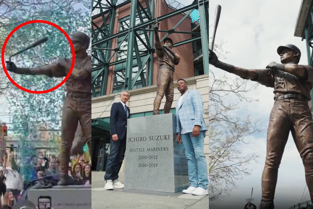 VIDEO: Los Marineros de Seattle rompen la estatua de Ichiro Suzuki en plena inauguración