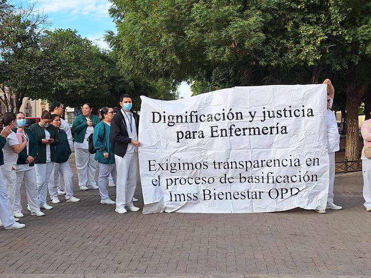 Enfermeros de Sonora exigen basificación de 1,850 trabajadores; no descartan un paro de labores o la implementación de otras medidas legales