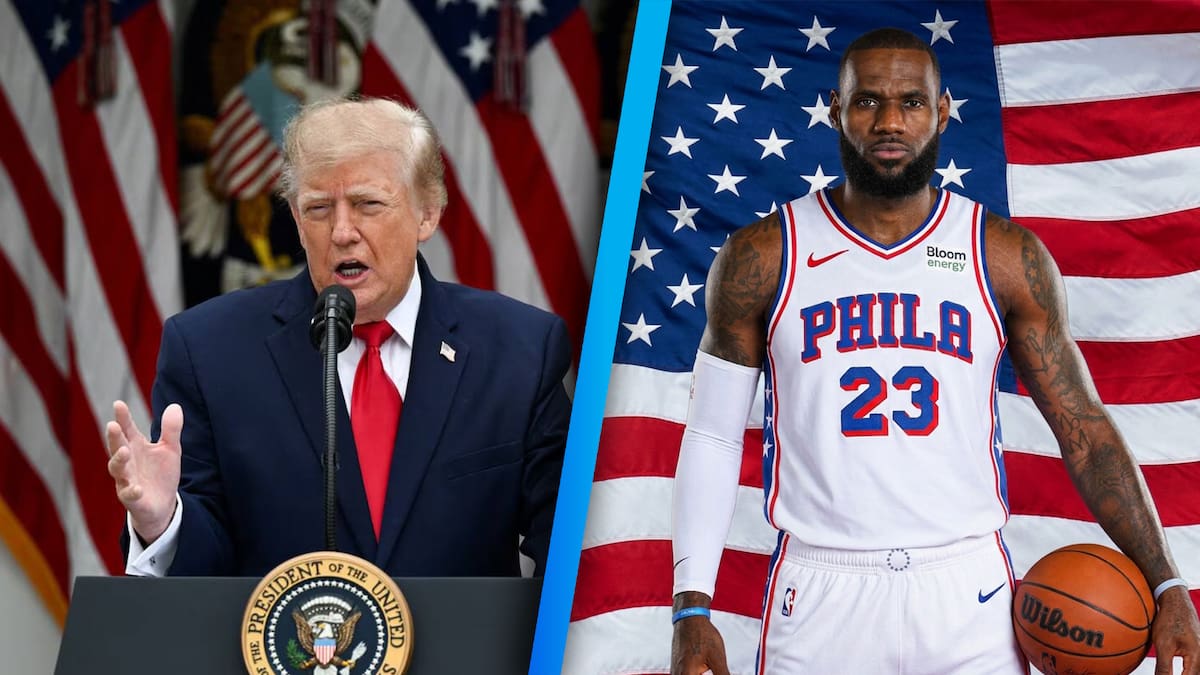 Donald Trump llamó “vergüenza” a LeBron James por estirarse durante el himno de Estados Unidos, le exigió disculpas y el jugador respondió con ironía
