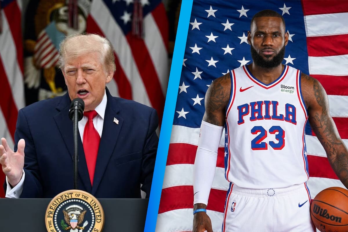 Donald Trump llamó “vergüenza” a LeBron James por estirarse durante el himno de Estados Unidos, le exigió disculpas y el jugador respondió con ironía