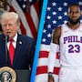 Donald Trump llamó “vergüenza” a LeBron James por estirarse durante el himno de Estados Unidos, le exigió disculpas y el jugador respondió con ironía