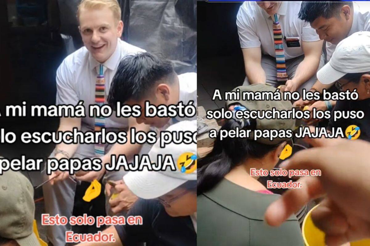 Madre escucha a misioneros mormones y después los pone a pelar papas