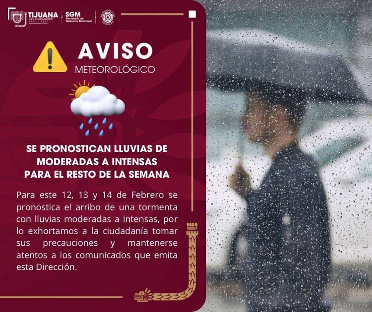 La Dirección de Protección Civil se mantiene en alerta ante las precipitaciones que inician mañana miércoles.