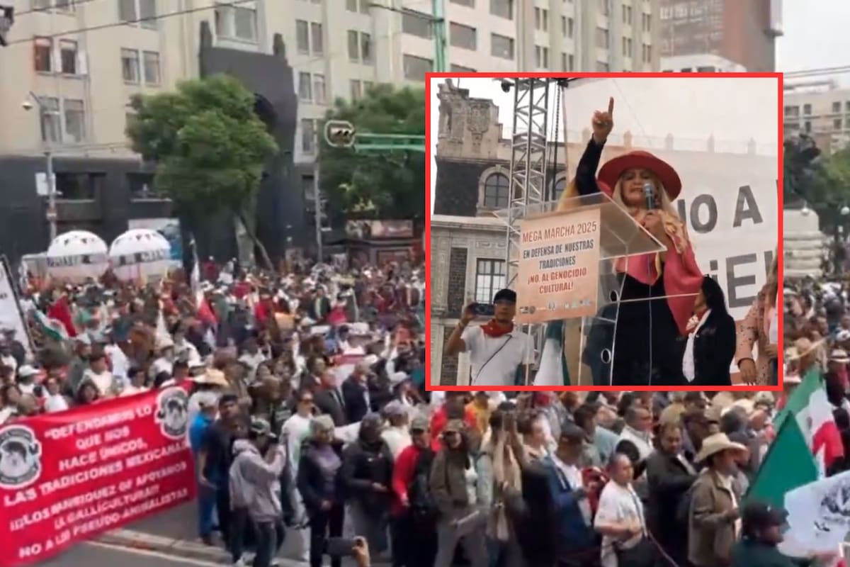 Taurinos y galleros marchan contra prohibiciones en CDMX en espectáculos que consideran una “herencia cultural”