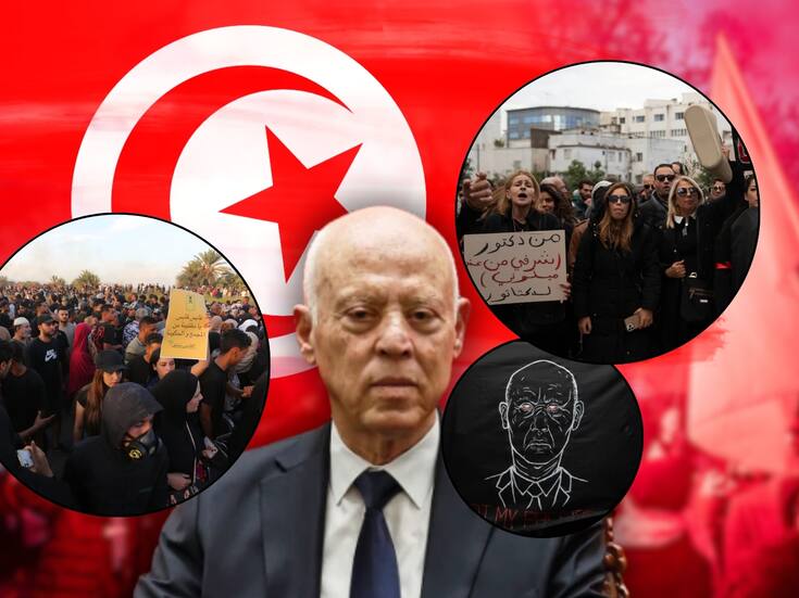 Miles de tunecinos exigen libertad para presos políticos en protesta contra gobierno de Saied