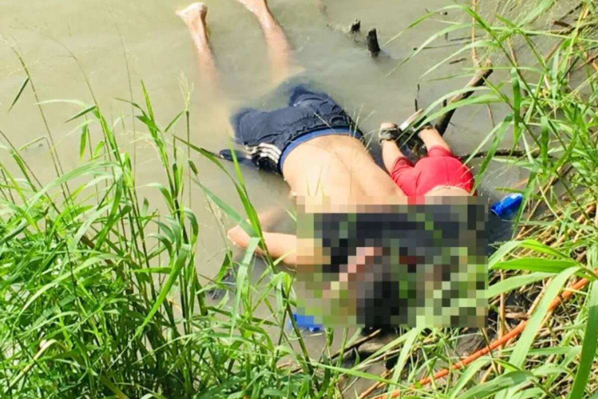 Madre de migrante ahogado con su hija describe foto