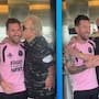 VIDEO: ‘Quico’, Carlos Villagrán, besa a Lionel Messi en curioso encuentro en Miami