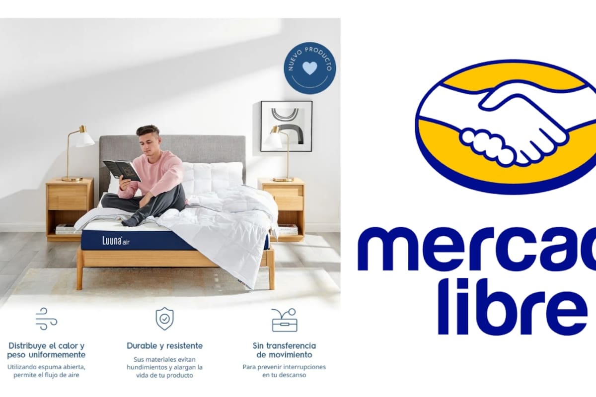 Oferta en Mercado Libre: colchón matrimonial de espuma a mitad de precio