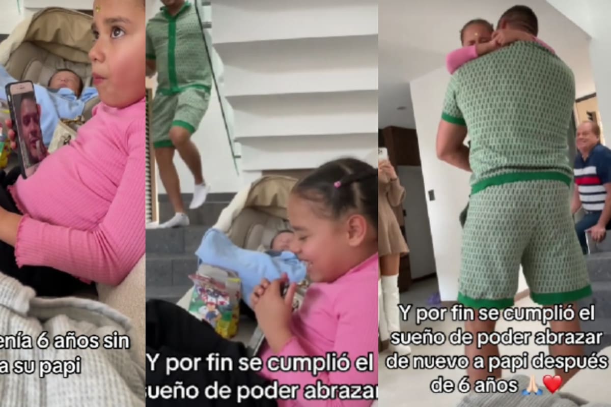 “Tenía 6 años sin ver a su padre”: Padre sorprende a su hija y se vuelve viral