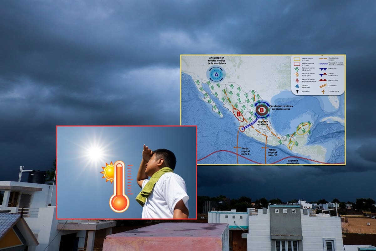 En estos estados se esperan lluvias intensas y en estos otros calor extremo, según el pronóstico del SMN para este miércoles